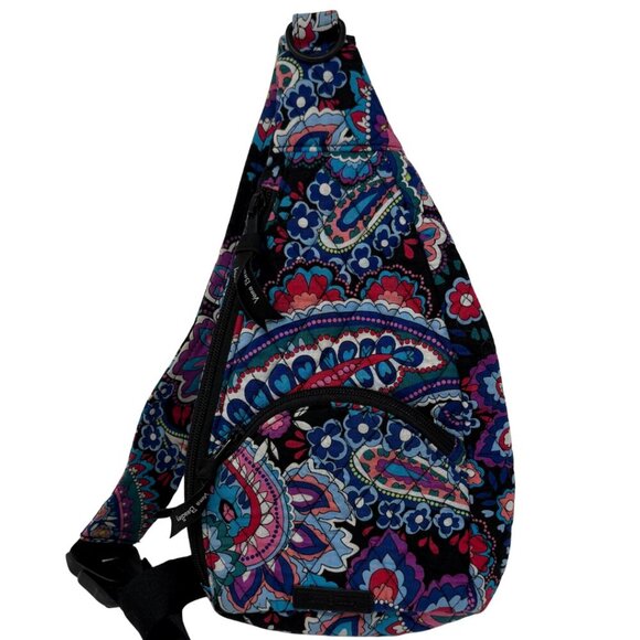Vera Bradley Handbags - Vera Bradley Essential Small Sling Backpack Bag Haymarket Paisley Colorful NWOT